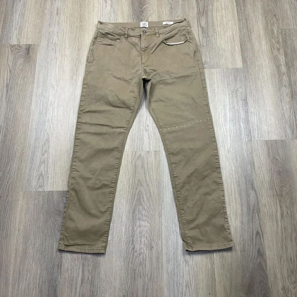 Flint and Tinder Pants Mens Khaki Slim Fit Stretch 5-Pocket Chino Twill Casual